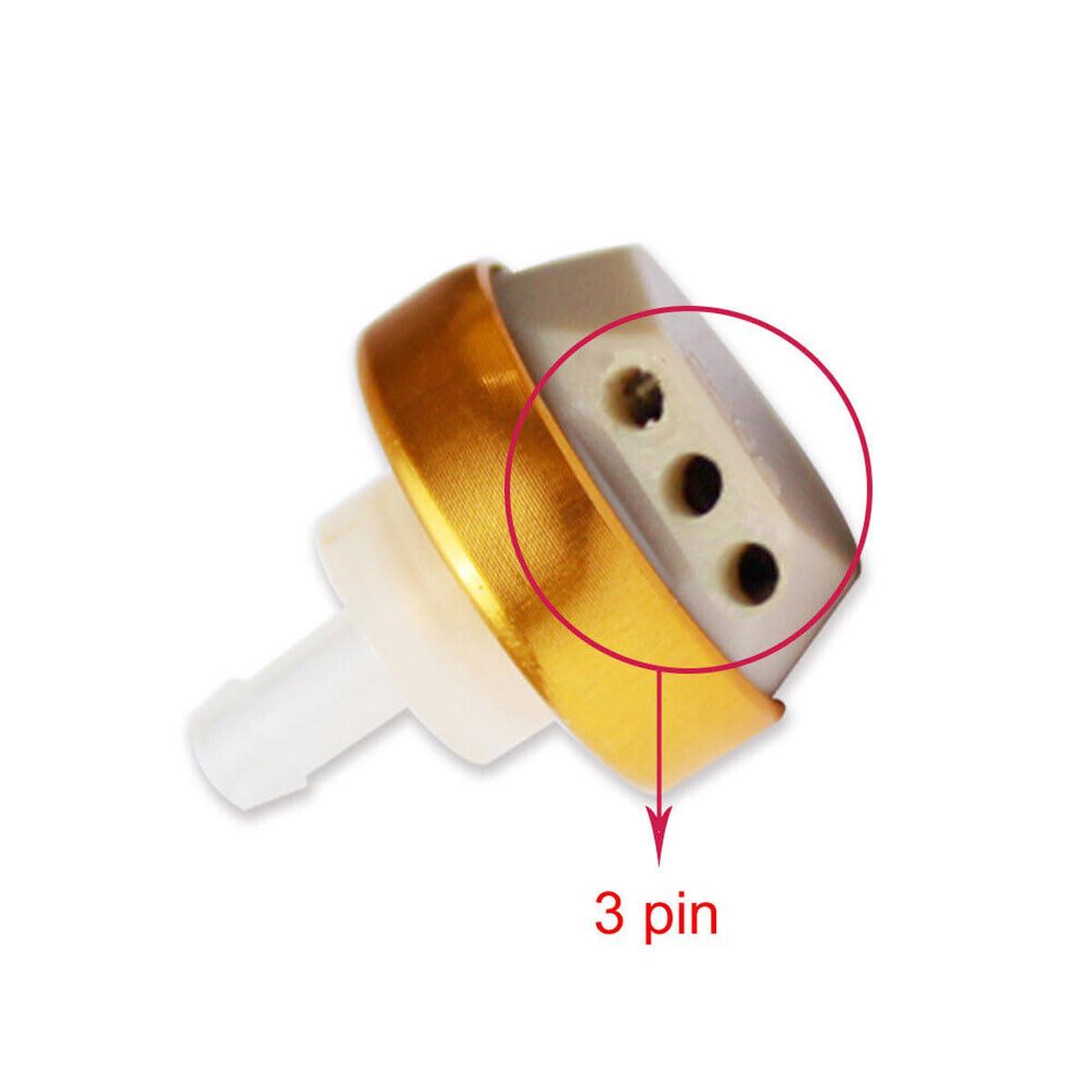 Aika Aika 3 Pin Hearing Aid Receiver Cable, Hearing Aid Replacement Cord For Pocket Model Hearing Aid (Pack Of 5, Beige)