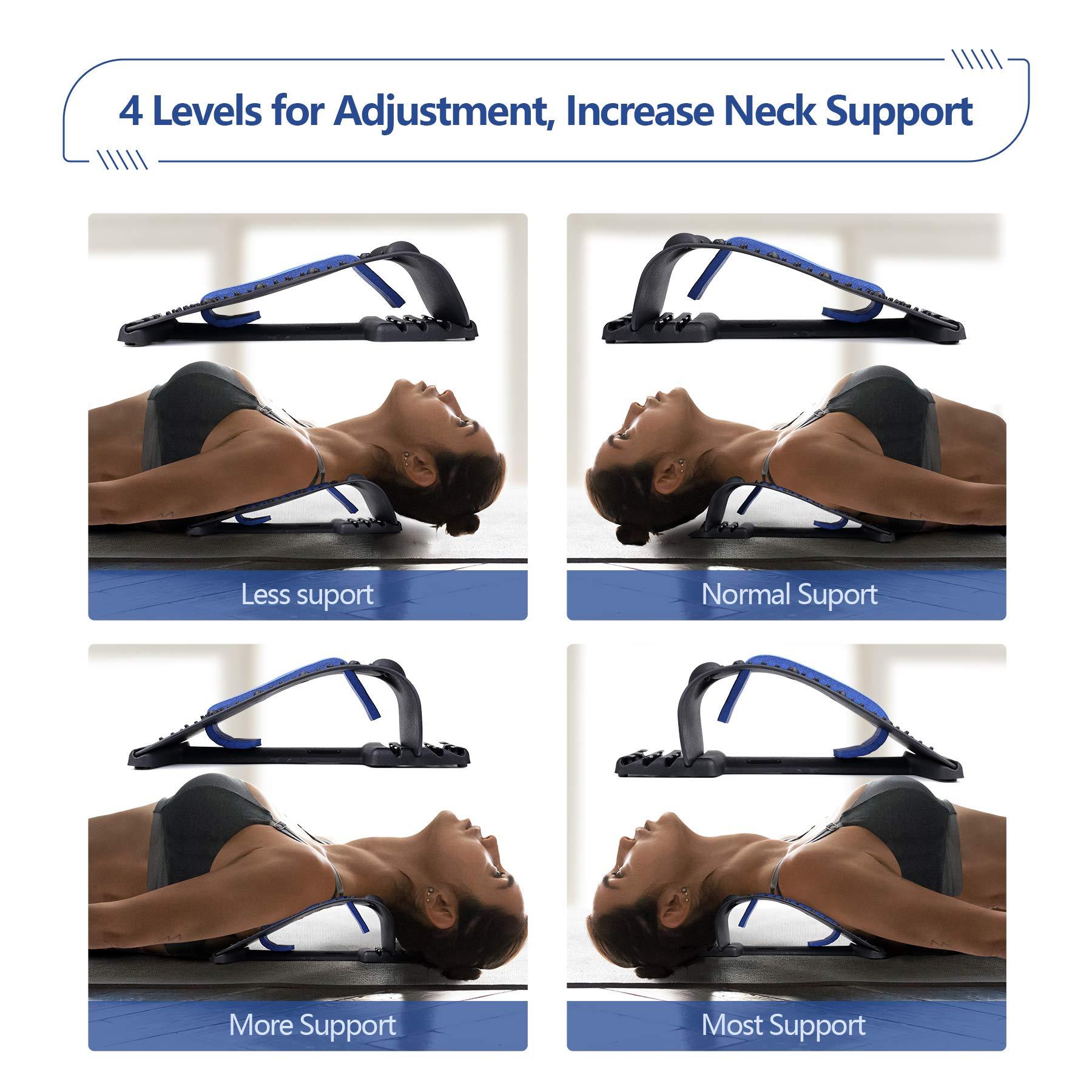 RESTCLOUD RESTCLOUD Neck Stretcher For Neck Pain Relief,Upper Back And Shoulder Relaxer For Muscle Relax And Spine Alignment,Cervical Traction Device Adjustable 4 Level