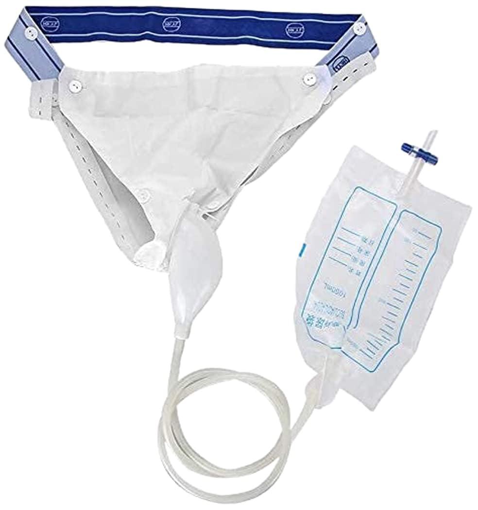 Generic Silicone Urinal Collector with 2 Catheter Bags, for Man Reusable Portable Male Comfort Fit Advantage Urinal System