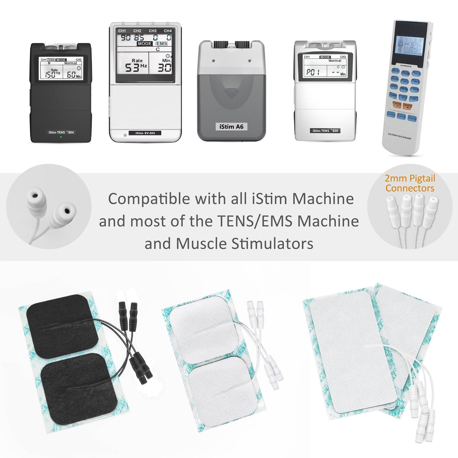 iStim iStim Super Soft 2\"x2\" TENS Unit Electrodes for TENS Massage EMS - 100% JAPANESE GEL (2\"x2\"- 16 pieces)