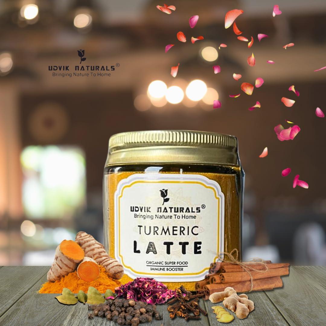 Udvik naturals UDVIK NATURALS TURMERIC LATTE | POWERFUL ANTIOXIDANT BLEND | ORGANIC SUPERFOOD | ALL NATURAL INGREDIENTS | NO ARTIFICIAL FLAVOUR | IMMUNE BOOSTER