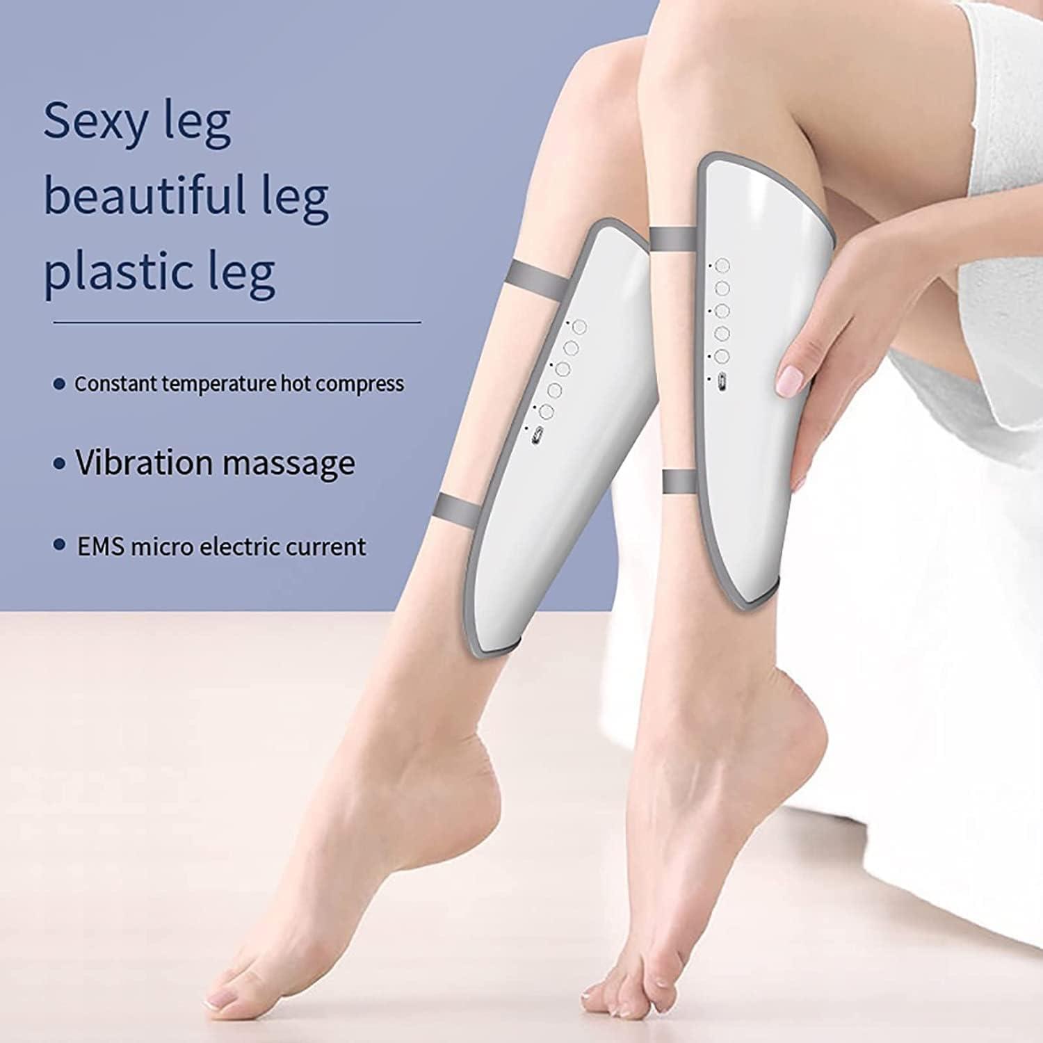 Flipco Flipco Air Compression Leg Massager Boot Sleeve Wraps Machine Foot and Calf Massage with Handheld Controller Foot Massager Leg Wraps Thigh and Calf Massager with Knee Heating