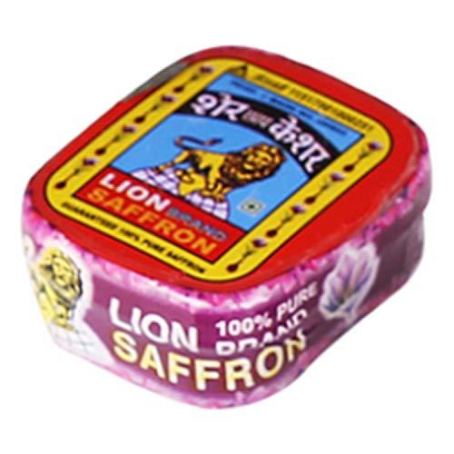 LION BRAND SAFFRON Lion Brand Saffron,2g, Original Kashmir Lacha Saffron/Kesar/Keshar (Certified Grade A) for Biryani, Beauty, Improved Health and Tilak (VALUE PACK OF 2gm (2X1gram = 2grams))