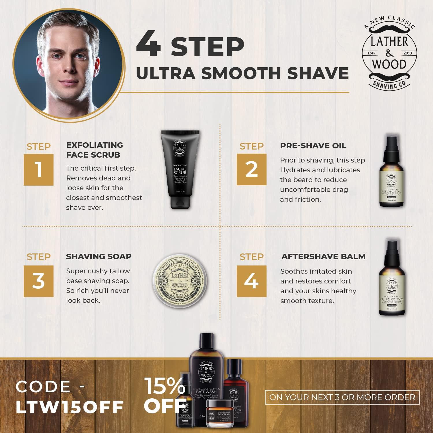 Lather & Wood Shaving Co Lather & Wood Shaving Co. Sandalwood Effortless Smooth Irritation-free Pre-Shave Oil