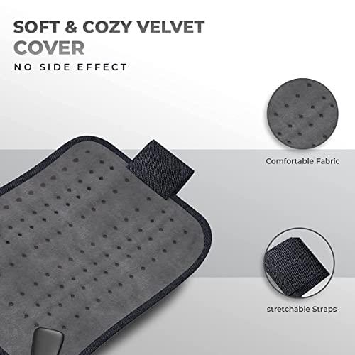 SMIC SMIC Electric Heating Pad - Orthopaedic Lower Back Heating Belt Heat Therapy Waist Wrap with 3 Temperature Settings for Pain Relief of Abdominal Stomach Lumbar Muscle Strain etc (Grey)