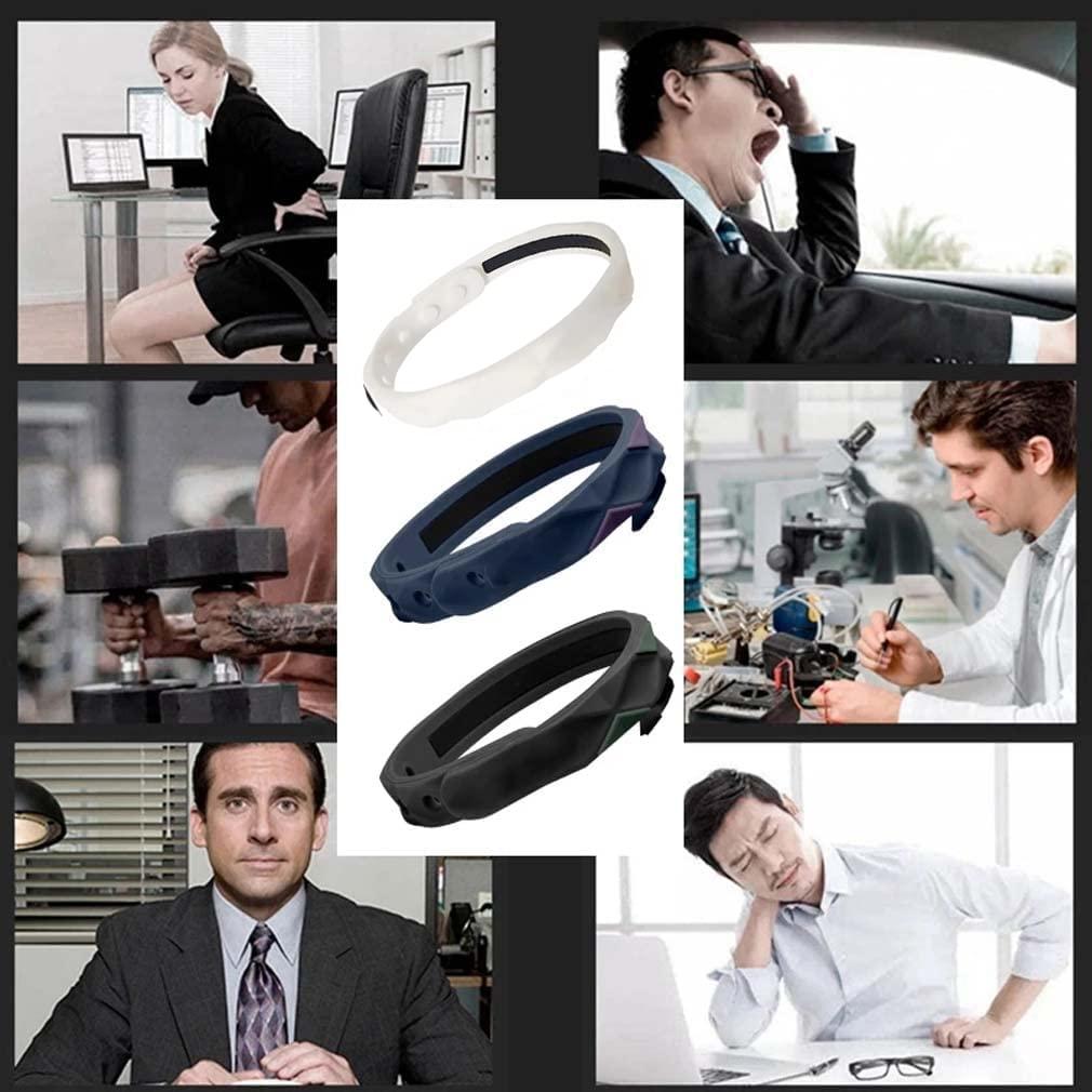 LIU JUN 3PCS Negative Ion Bracelets Redup Far Infrared Wristband, Negative Ion Anti-Static Sports Bracelet, Anti-Static Bracelet Negative Ion Silica Gel Balance Energy Sports Bracelet Lymph Drainage Magnetic Bracelet, no gemstone