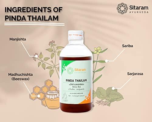 SITARAM Sitaram Ayurveda Pinda Thailam (200 Ml)| Pinda Thailam Oil Provides Relief From Pain, Burning Sensation, Redness, Tenderness & Inflammation