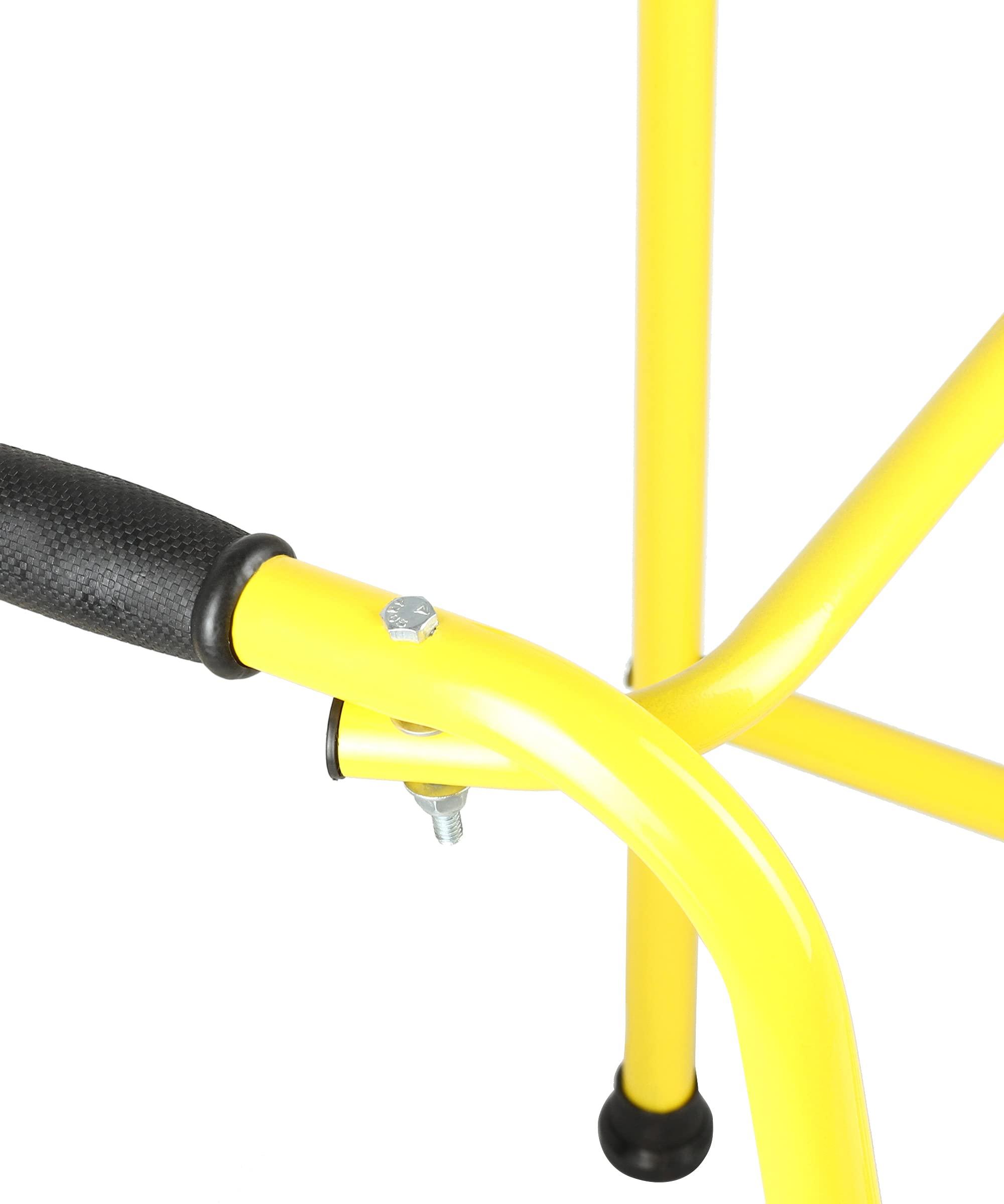 iwalk; Changing Lives iWalk MS Height Adjustable & Double Bar Folding Walker for Adults, Senior Citizens and Injured | Heavy Duty | Made in India (Yellow)