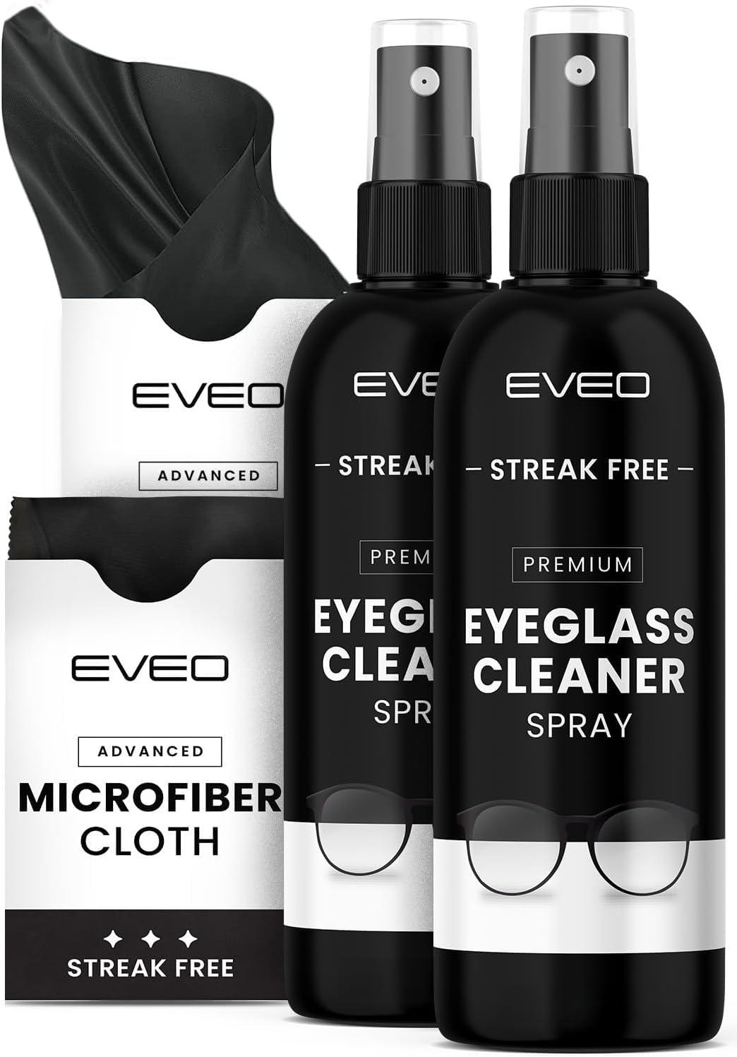 EVEO EVEO Glass and Surface Cleaner Liquid Spray All-Purpose Glass Cleaner for Car, Kitchen and Home Surfaces | Multi Surface Cleaner (4 Piece Set)