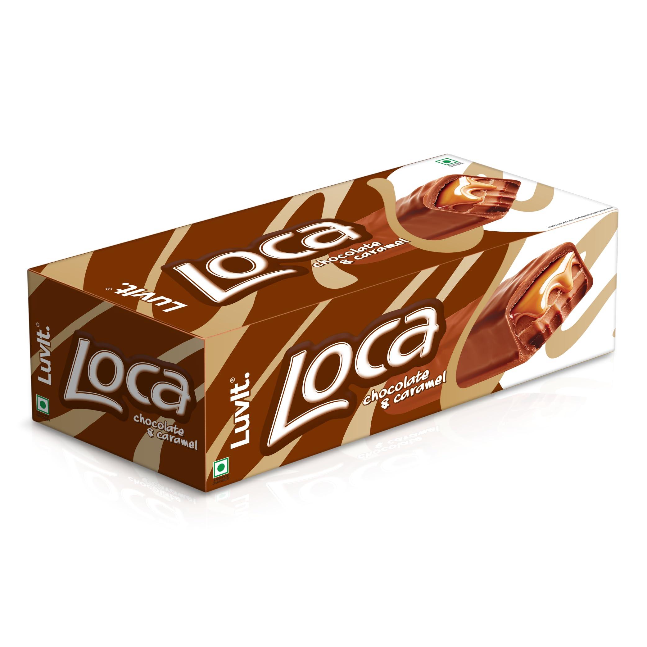 LuvIt. LuvIt Loca Chocolate Caramel Bar with Nougat Bars (800 g)