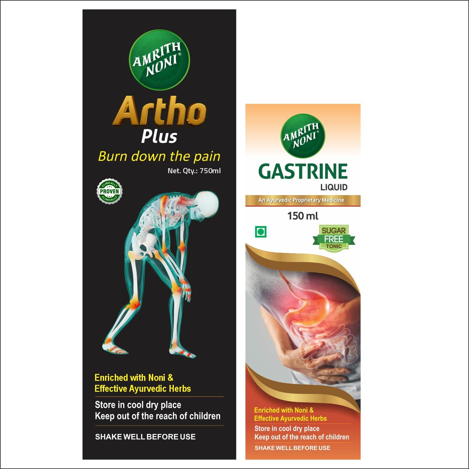Amrith Noni Amrith Noni Gastrine 150ml & Artho Plus 750ml - Harness the Power of Nature for Digestion & Joints