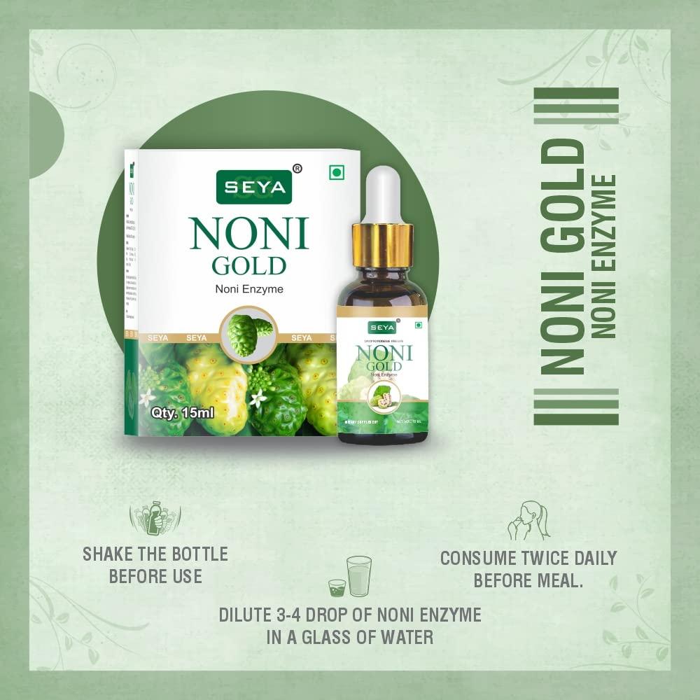 SEYA SEYA Noni Gold Enzyme Drop, 15 ML (With Dropper) / Rich in Vitamin and Minerals/Immunity Booster