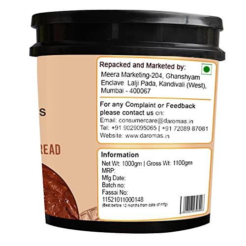 D'aromas D'aromas Dark Chocolate Spread-1kg | Best For Chocolate Dishes Bread Cakes | Chocolate Ganache