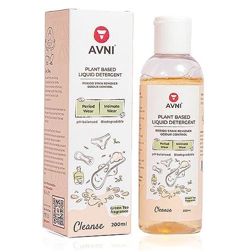 Avni Avni - Fluff Panty Liner | Small - 200MM, Pack of 4 liners + 200 ml liquid detergent | Antimicrobial | Eco-Friendly and Reusable | Spotting Days | Breathable and Comfortable for Women