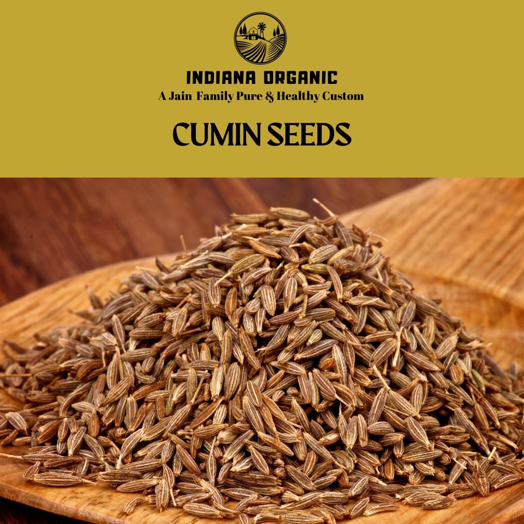 INDIANA ORGANIC Indiana Organic Combo, Cumin Seeds (Jeera) - 200 Gram, Fennel Seeds (Saunf) - 200 Gram Each