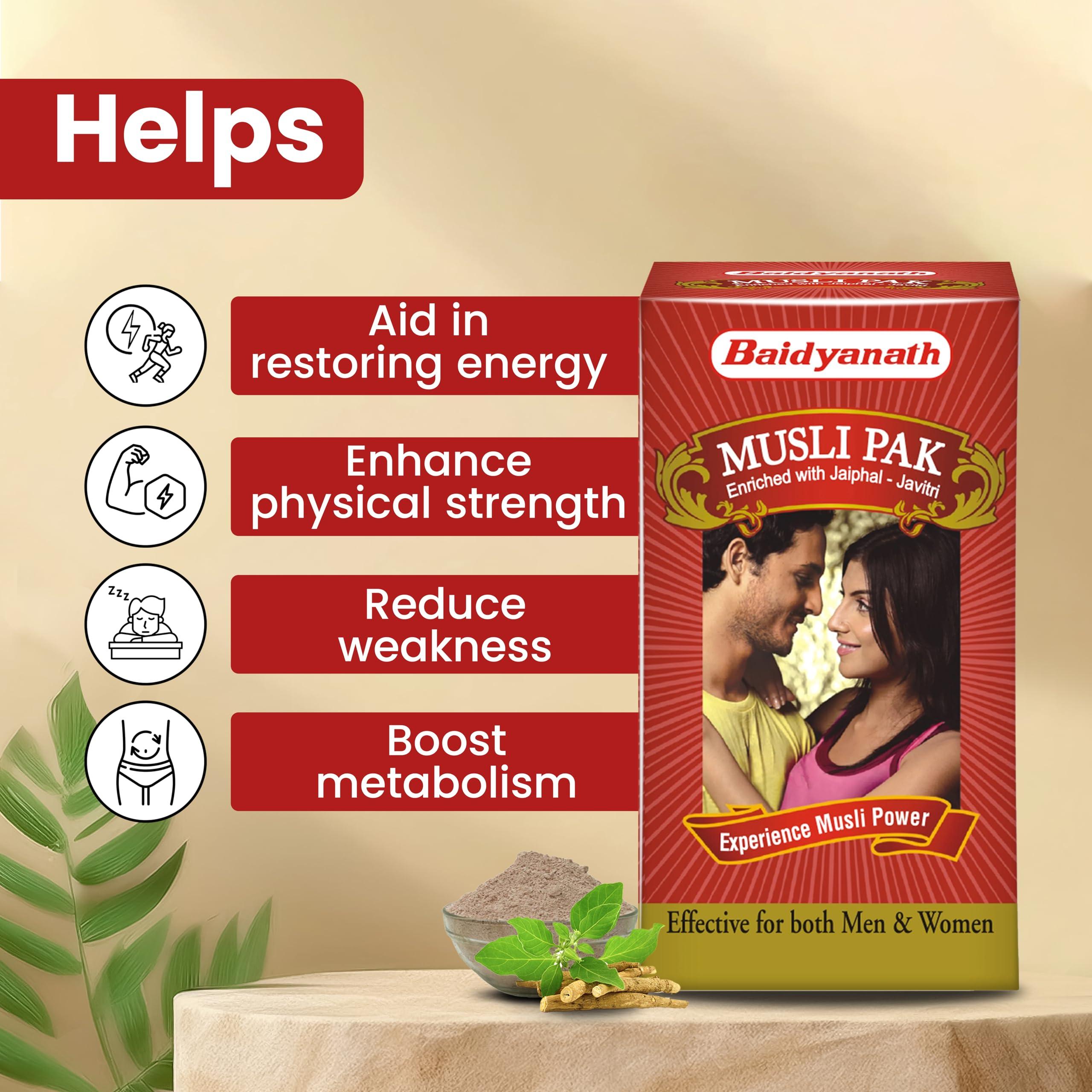 Baidyanath Baidyanath Musli Pak - Made with Pure Safed Musli for Strength and Vitality - 250g Powder