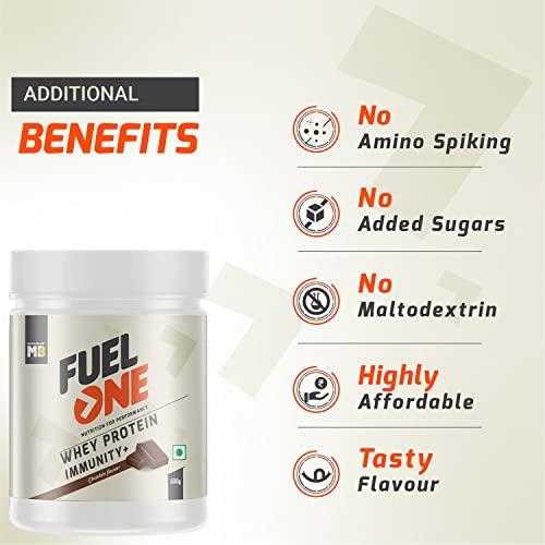 MuscleBlaze MuscleBlaze Fuel One Whey Protein, 24 g Protein, 5.29 g BCAA & 4.2 g Glutamic Acid (Chocolate, 500 g / 1.1 lb)