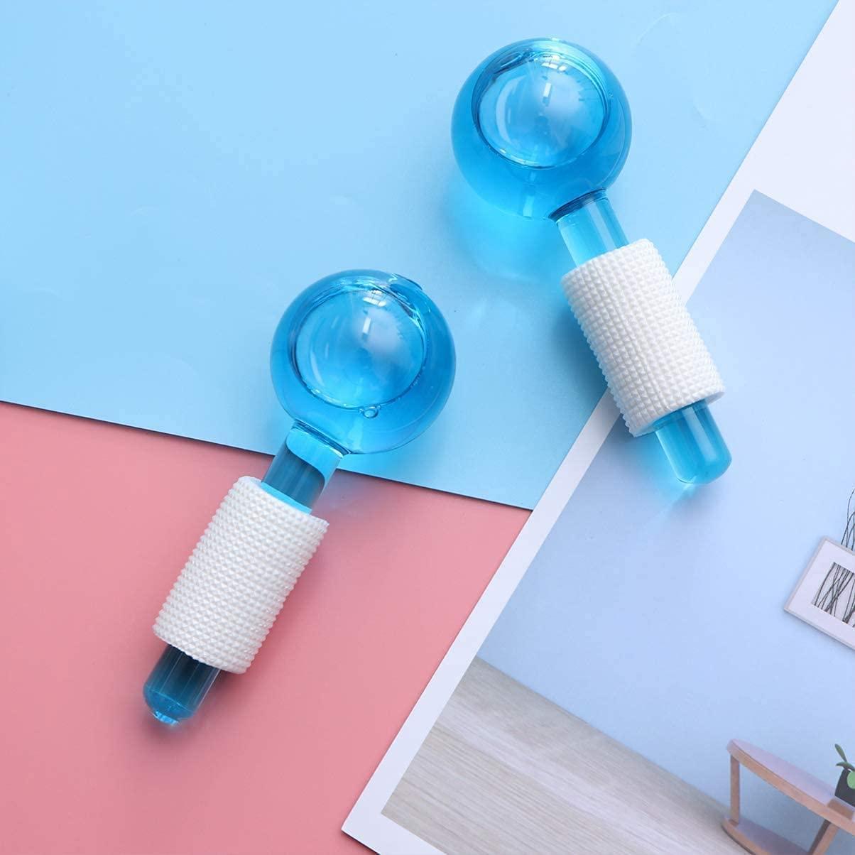 VIKIZAN VIKIZAN ice ball for face massager ice globe ice roller for freezer ice cooling facial globes massager beauty globes for face cooling eye roller ball || 2 Pcs