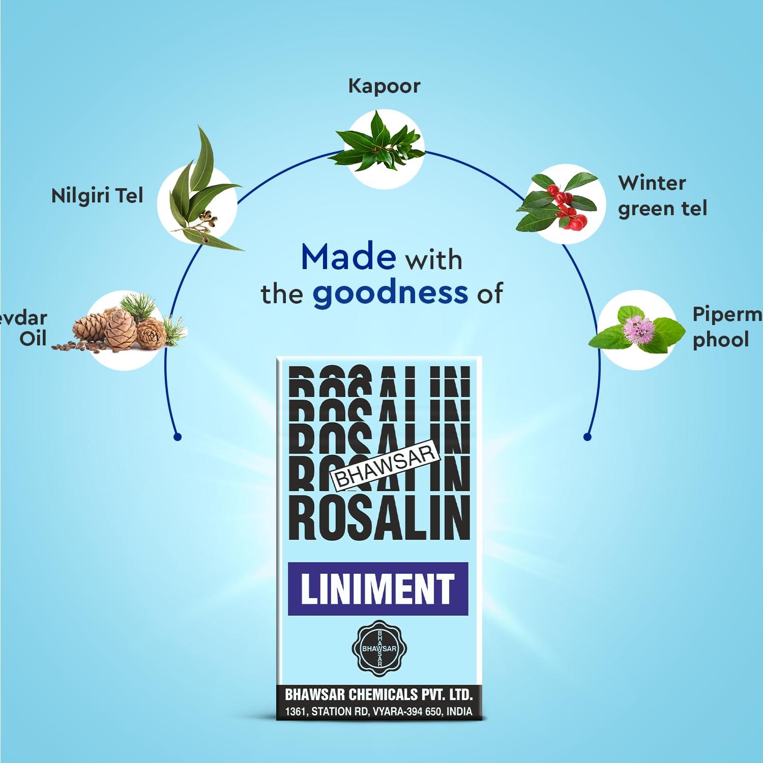 BHAWSAR ROSALIN, MAN AND WOMAN BHAWSAR Rosalin Liniment Oil 40 ml (Pack of 4)