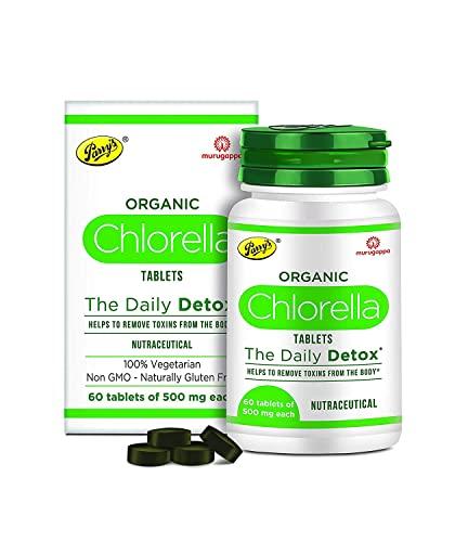 Parry's Wellness Parry's Wellness Organic Chlorella The Ultimate Detox Superfood Protects Liver and promotes Health | Removes Heavy Metals & Body Toxins | 100% Organic & Safe | Made In India – 60 Tablets (500mg Each)