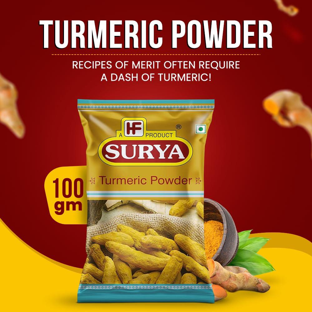 Surya Surya 100gm Turmeric (Haldi) Powder |pasupu podi |Natural |No Added Colours, No Preservatives
