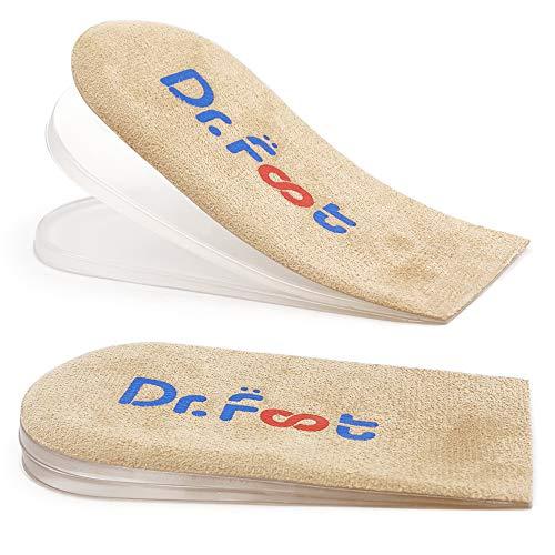 Dr Foot Dr Foot Adjustable Orthopedic Heel Lift Inserts,Height Increase Insole For Leg Length Discrepancies,Heel Spurs,Heel Pain,Sports Injuries,And Achilles Tendonitis(Beige,3 Layers)