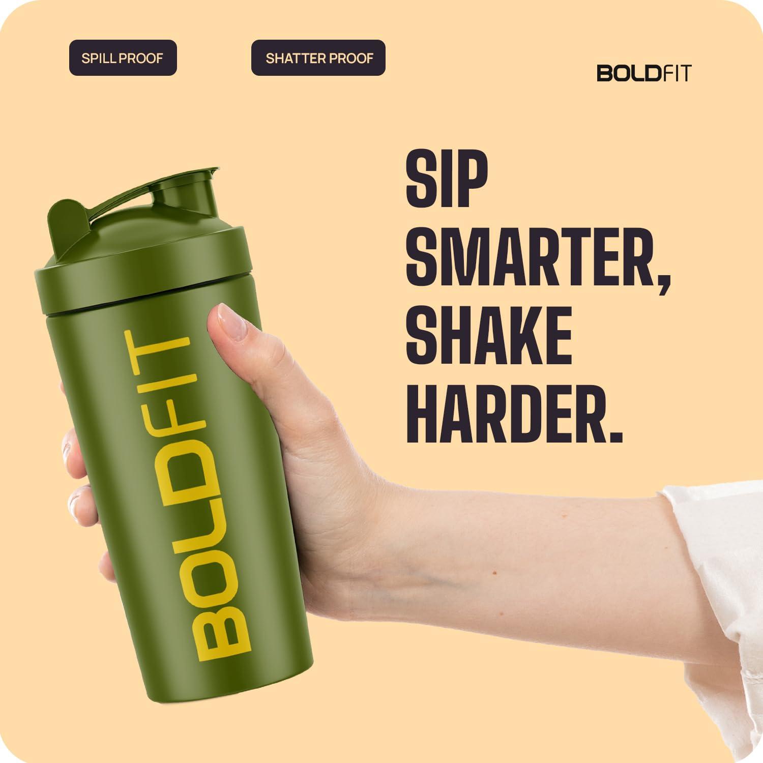 Boldfit Boldfit Stainless Steel Bold Gym Shaker Bottle,Shaker Bottles For Protein Shake 100% Leakproof Guarantee Protein Shaker/Sipper Bottle,Pre Workout&Bcaas&Water Bpa Free Material,700 ml