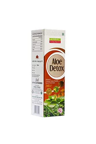 Herbal Trends Herbal Trends Aloe Detox Juice- Ensure Greater Feeling of Well Being- Ayurvedic Safe Blend of 12 Herbs- Pure & Natural Ras-750ml