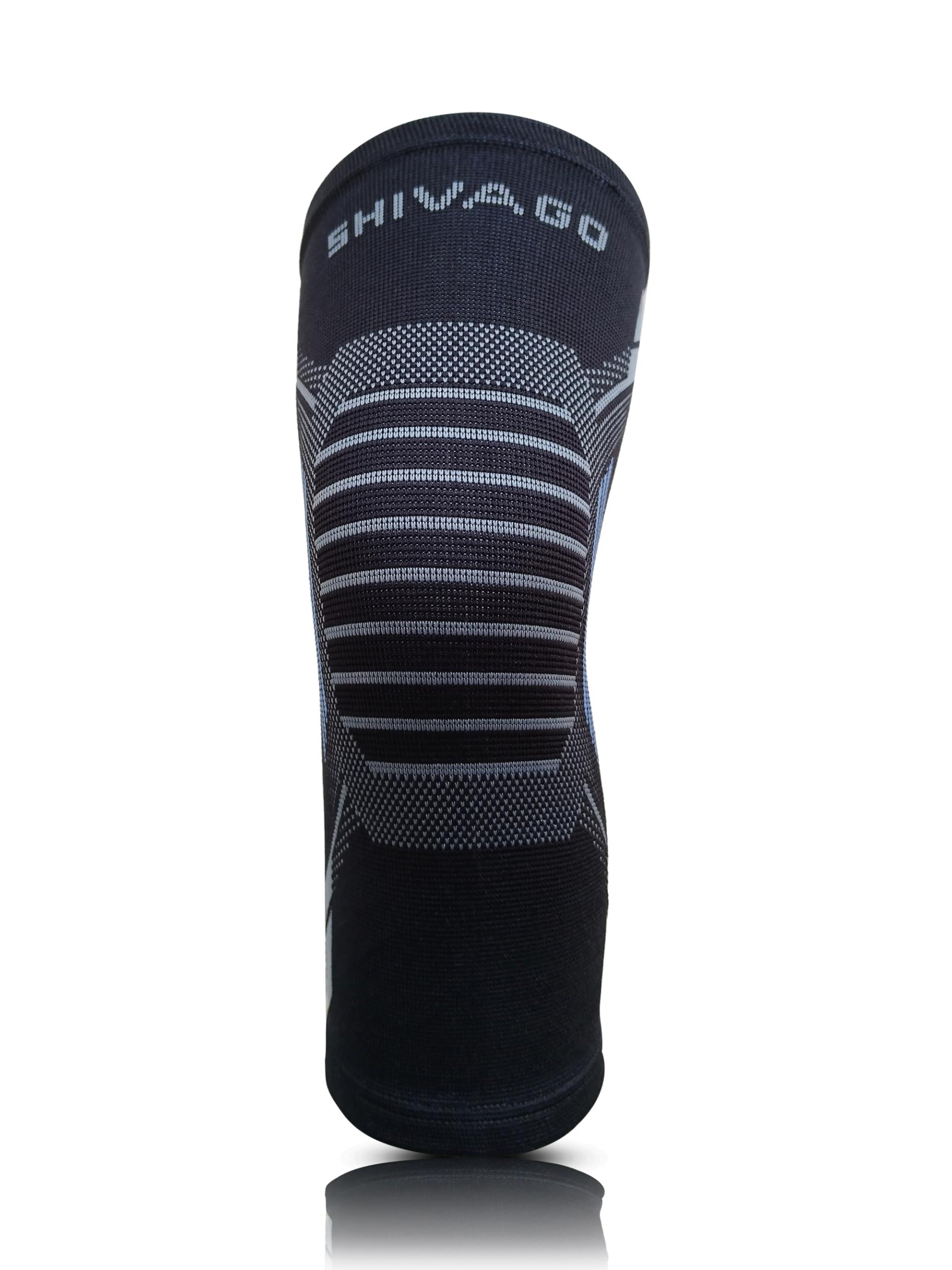 SHIVAGO SHIVAGO 3D Seamless Compression Knee Cap Pain Relief Knee Support for Men Women Gym Knee Sleeve Leg Braces (SVGVCT0011, M)