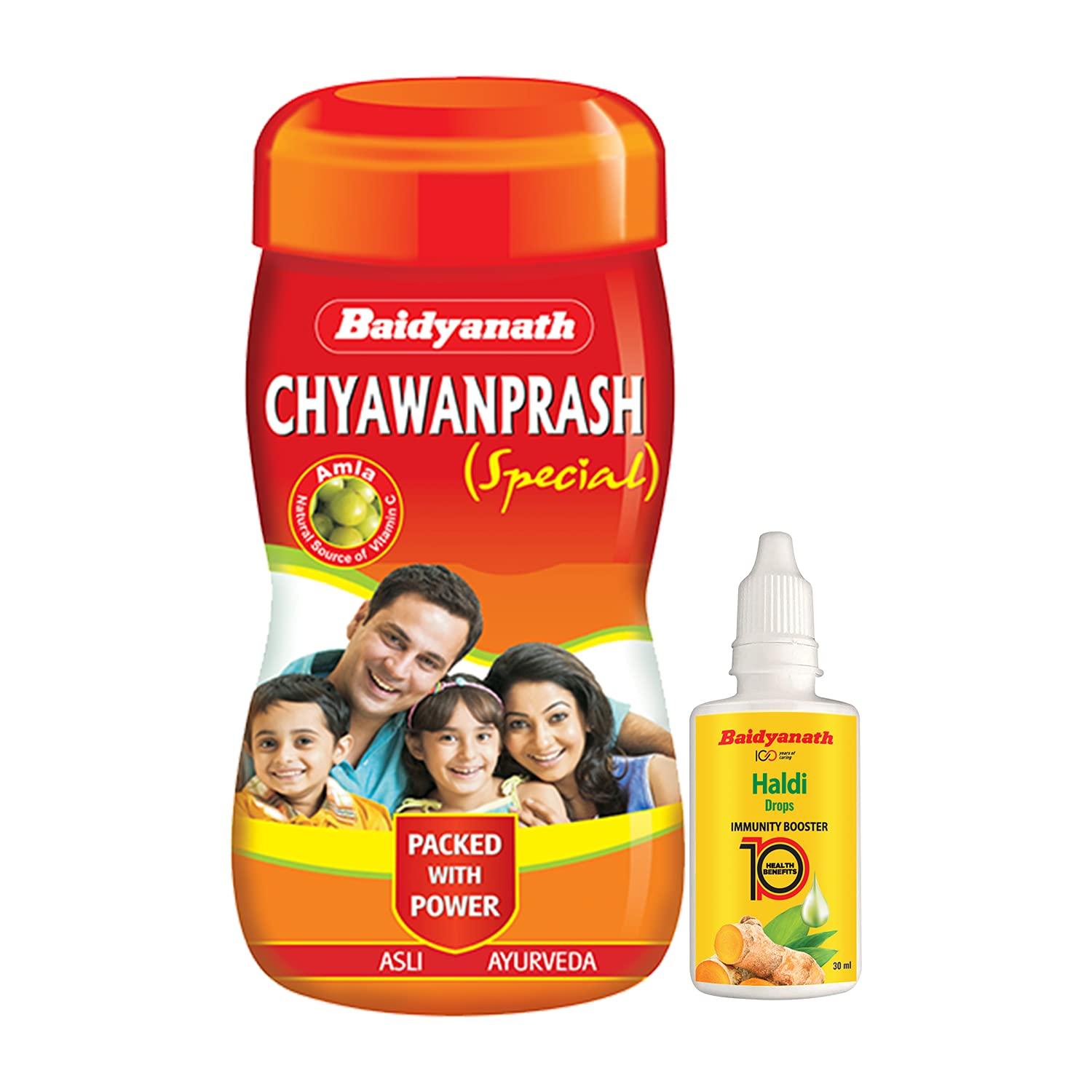 Baidyanath Baidyanath Chyawanprash Special - 1kg - For All Round Protection (Free Haldi Drops 30ml Worth Rs. 195)