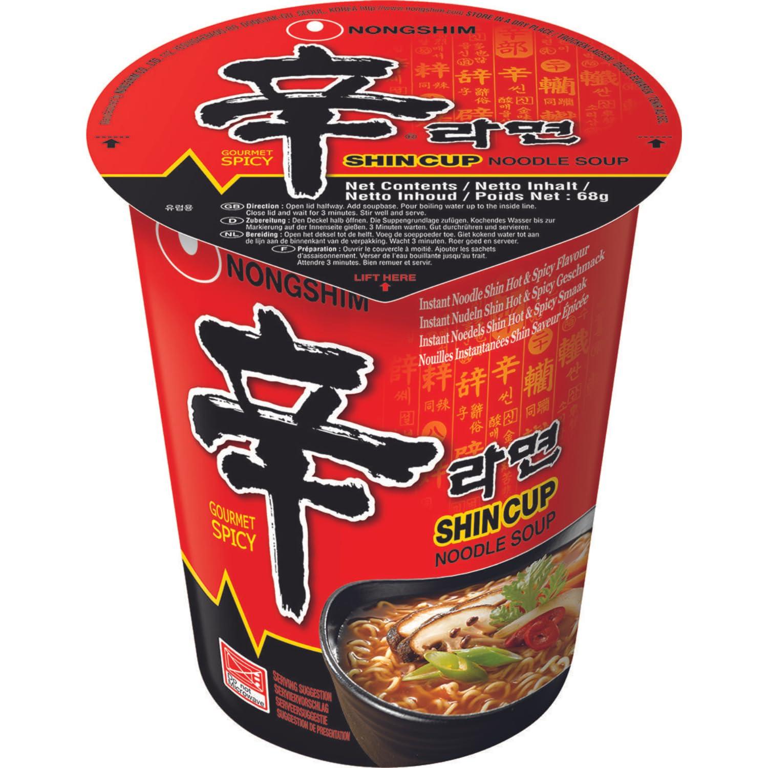 Nongshim Nongshim Shin Cup Noodle Soup, 2.4 oz / 68 g