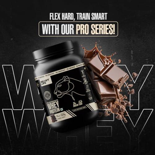 BEASTLIFE BeastLife Whey Protein Powder With Ultrasorb Tech,24G Protein,5.5G Bcaa,Sports Nutrition|High Absorbtion Fuels Muscle|Speed Recovery For Men & Women 924g,(26 Serving (Pack of 1), Rich Chocolate)