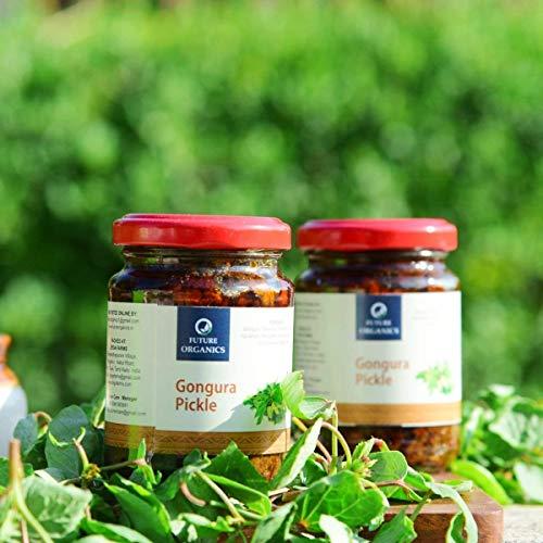 FUTURE ORGANICS –Eat Oragnic! Be Organic!! Future Organics Premium Gongura Andhra Pickle - 160 Grams | 100% Fresh Andhra Special, Traditional Achar with Homemade Taste & Pure Natural Healthy Ingredients
