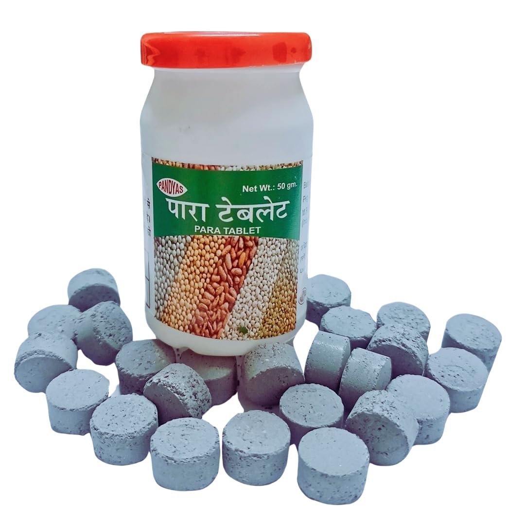 SURYAUDAY Para Tablet | Preserve Your Rice, Grains, Pulses, Rava, Besan, Maida Naturally with Para (Para/Mercury) Tablets (50 Gram Each) - Pack of 3 Bottle