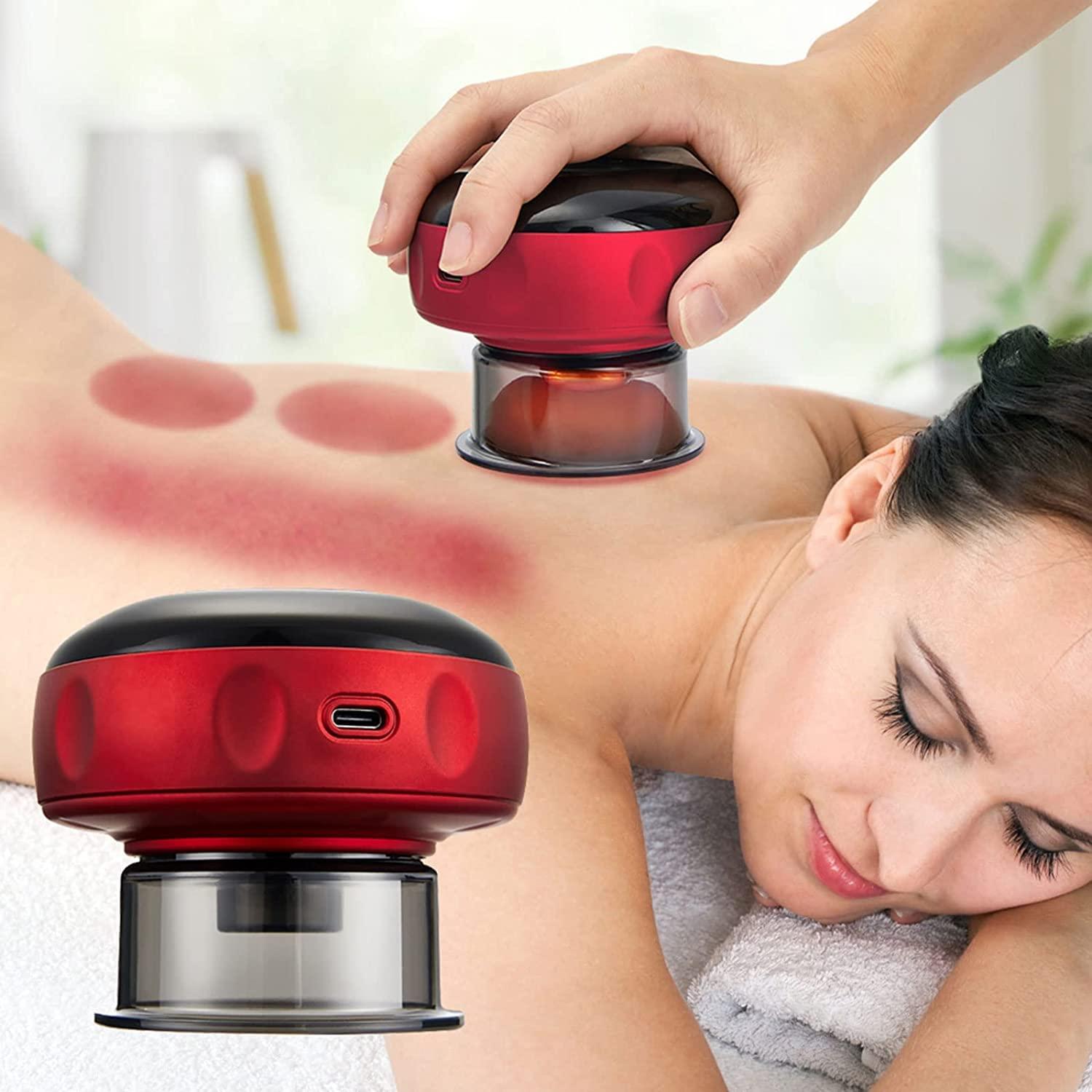 YUNZHIDUAN Electronic Cupping Therapy, Rechargeable Adjustable Handheld Cupping Therapy Massager with Red Light Therapy/12 Gears, Powerful Cupping Machine Massager for Back Body