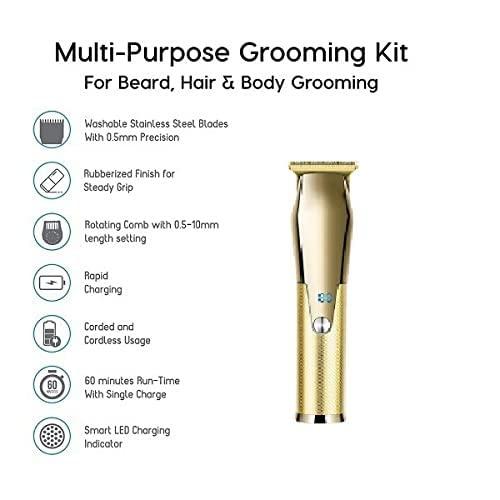 Elevea Elevea DL.1218.Trimmer All-in-One Trimmer for Face, Bear, Head and Body with Self-Sharpening Stainless Steel Blades