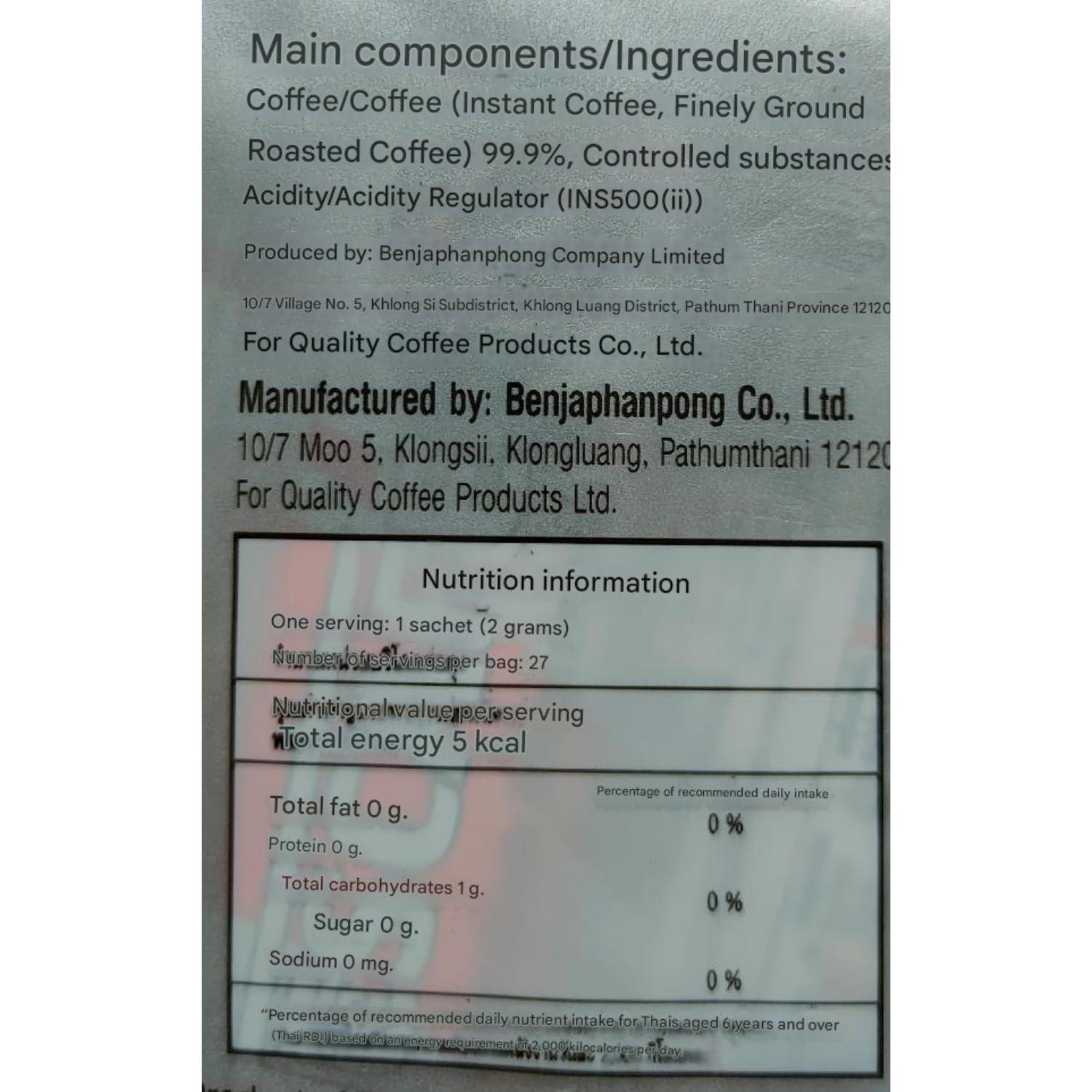 Nescafé Nescafe Zero Sugar Americano Coffee Satchet (27 Satchet) Imported, Powder