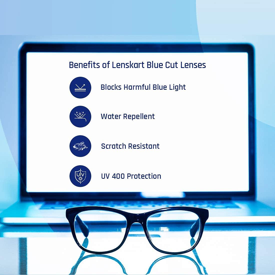 Generic VIRAJ OPTICAL KART | BEST READING GLASSES | BEST COMPUTER BLUE CUT LENS | ALL POWER AVAILABLE (+075)