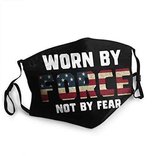 Natliving Reusable Worn by Force Not by Fear Face Mouth Mask Washable Balaclave Cover Unisex Mouth Guard Protection