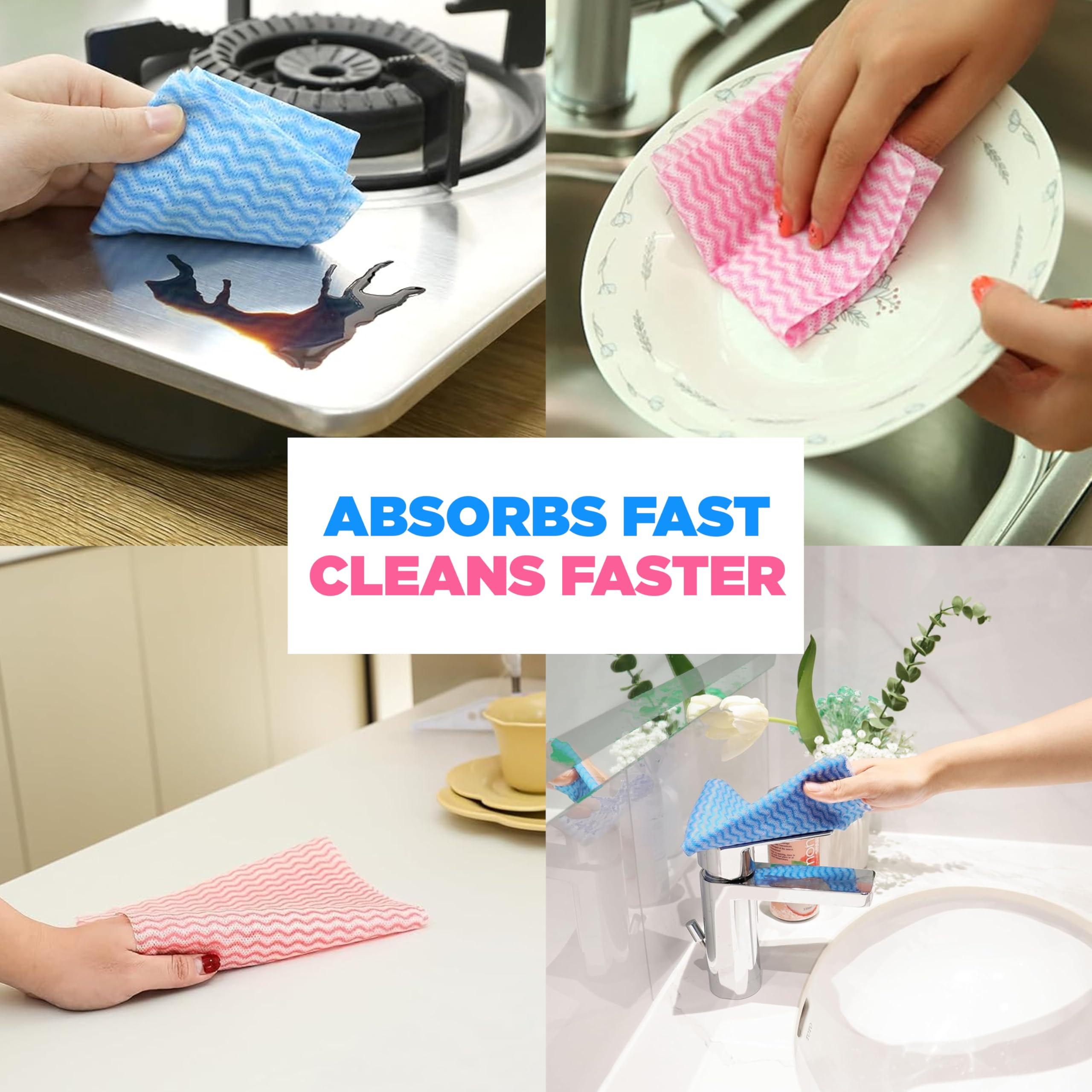 KRESSA Kressa Non Woven Kitchen Towel Roll | Reusable And Washable(Pack of 1)