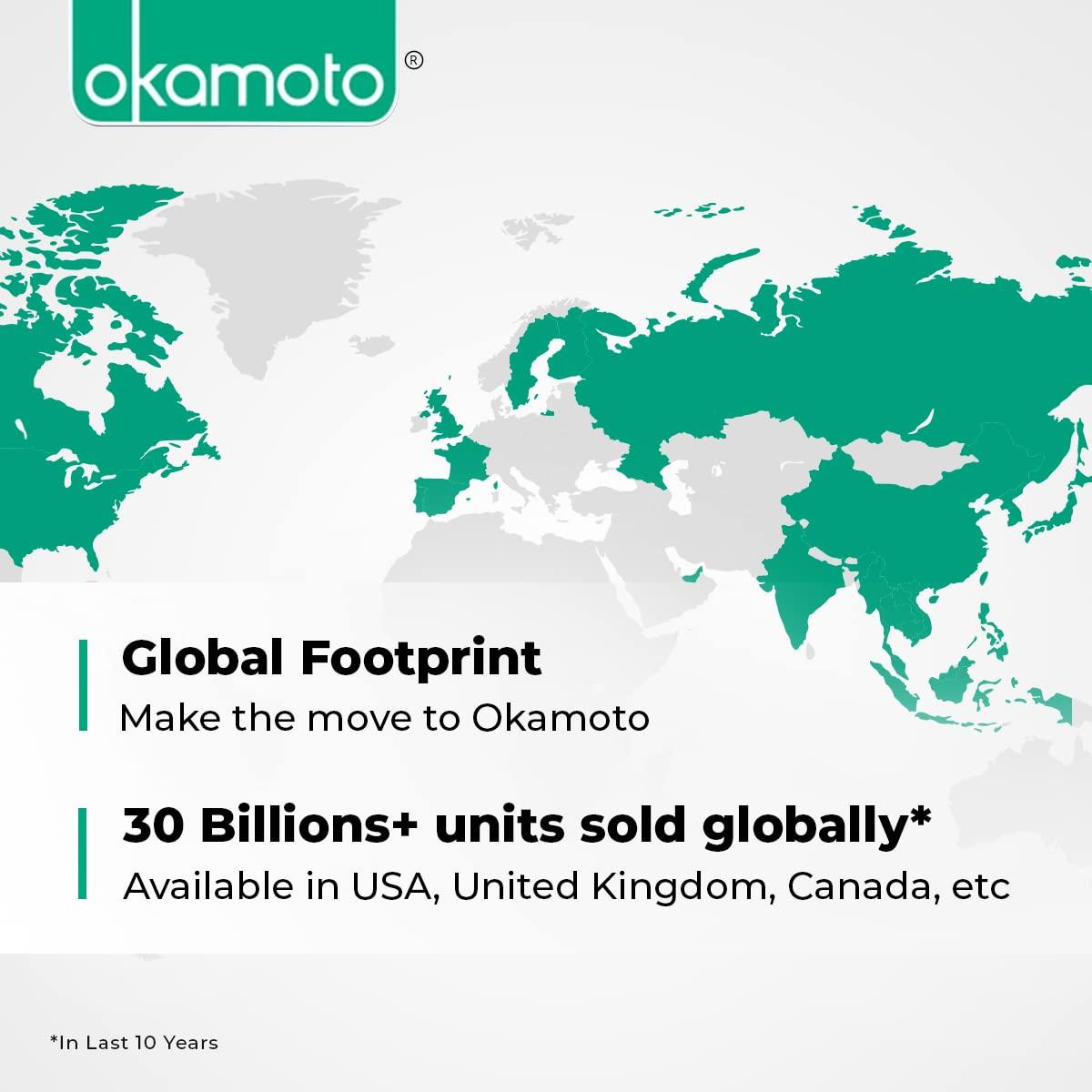 OKAMOTO Okamoto Condom | Ultra Thin Condoms for Men | Thinnest Premium Japanese Condoms | Made In Japan | 0.03 mm thin | 003 Platinum (Pack of 3)