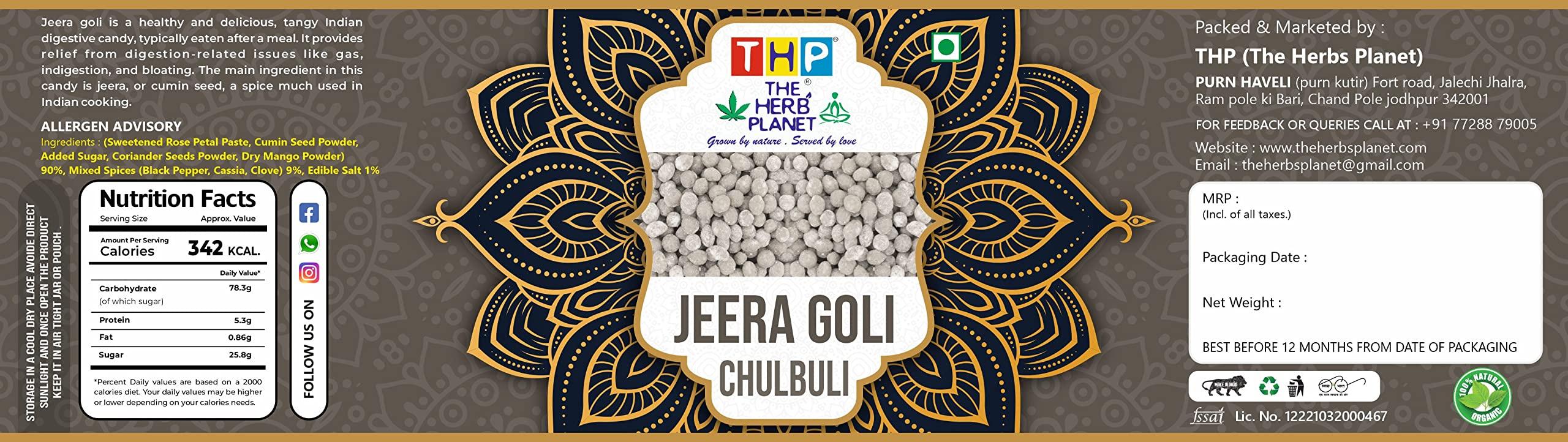THE HERB PLANET THE HERB PLANET Churan Digestive Jeera goli 400 gms Digestive Jeera Goli Mukhwas Pachak Tasty Healthy Jeera Goli [Jar Pack]
