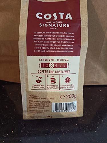 Costa Costa Coffee Mocha Italia Signature Blend Coffee Powder Medium Strength No-3 Packet, 200g