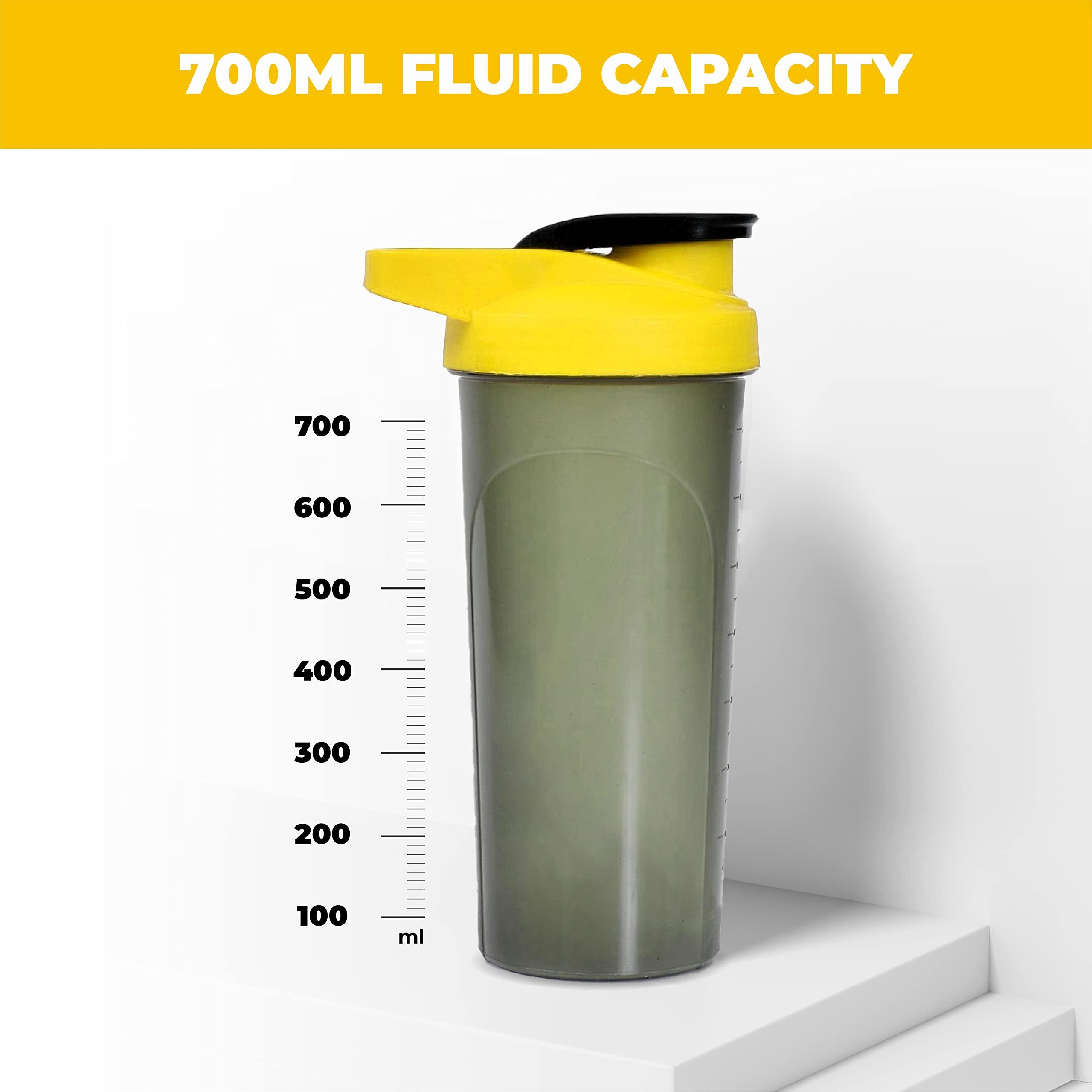 BIG BULL BIG BULL Protein Shaker Bottle | Leak Proof, BPA Free Material, Ease of Mixability | Ideal for Protein and Gym Workout Bottle/Sipper for Protein Shake Pre-Workout and Post Workout (700ml)