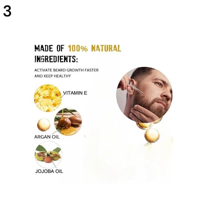 Zero Pathy Beard Growth Tonic & Gummies | Beard & Hair Growth Oil Ampoule | Natural Hair Oil |for Thicker & Longer Beard Hair Growth Oil, 90 days Treatment