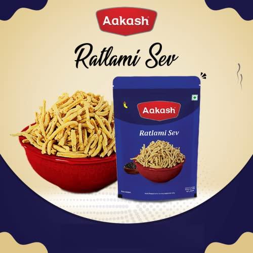 Aakash Namkeen Aakash Namkeen Ratlami Sev | Traditional Spicy Indore Malwa Namkeen | Famous Snacks of India | 350 Grams
