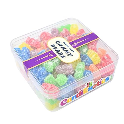 CandiExotics CandiExotics Vegan Sour Gummy Bear Gummy Candies - Fruit Flavored Jelly Candy Perfect for Kids and Adults alike (500gm)