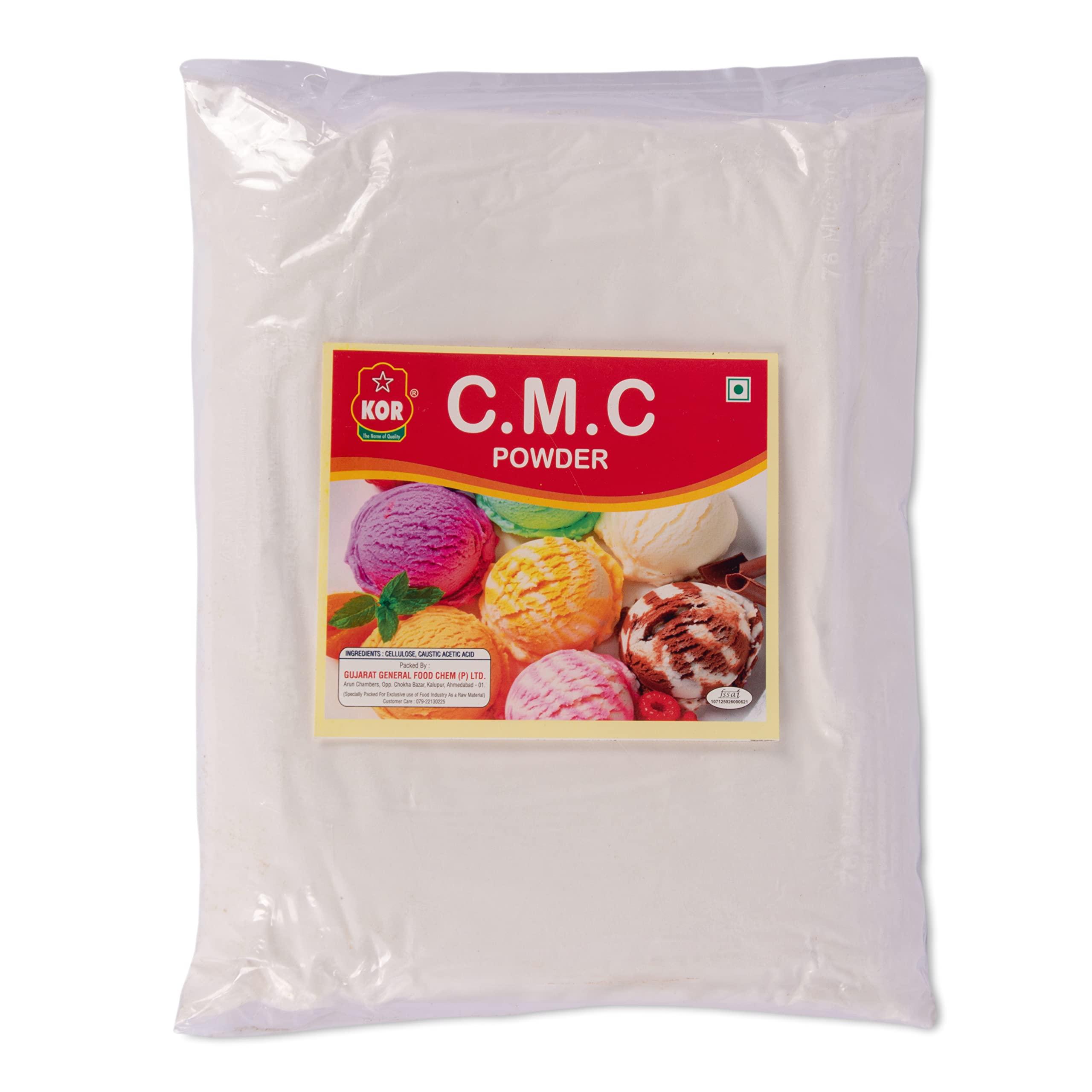 KOR KOR Combo Of GMS Powder, 800G (Glycerol Monostearate) + CMC Powder,800G (Carboxymethyl Cellulose) Pack Of 2 / Making for Soft, Smooth and Creamy, Instant Cake Premixes and Ice Creams