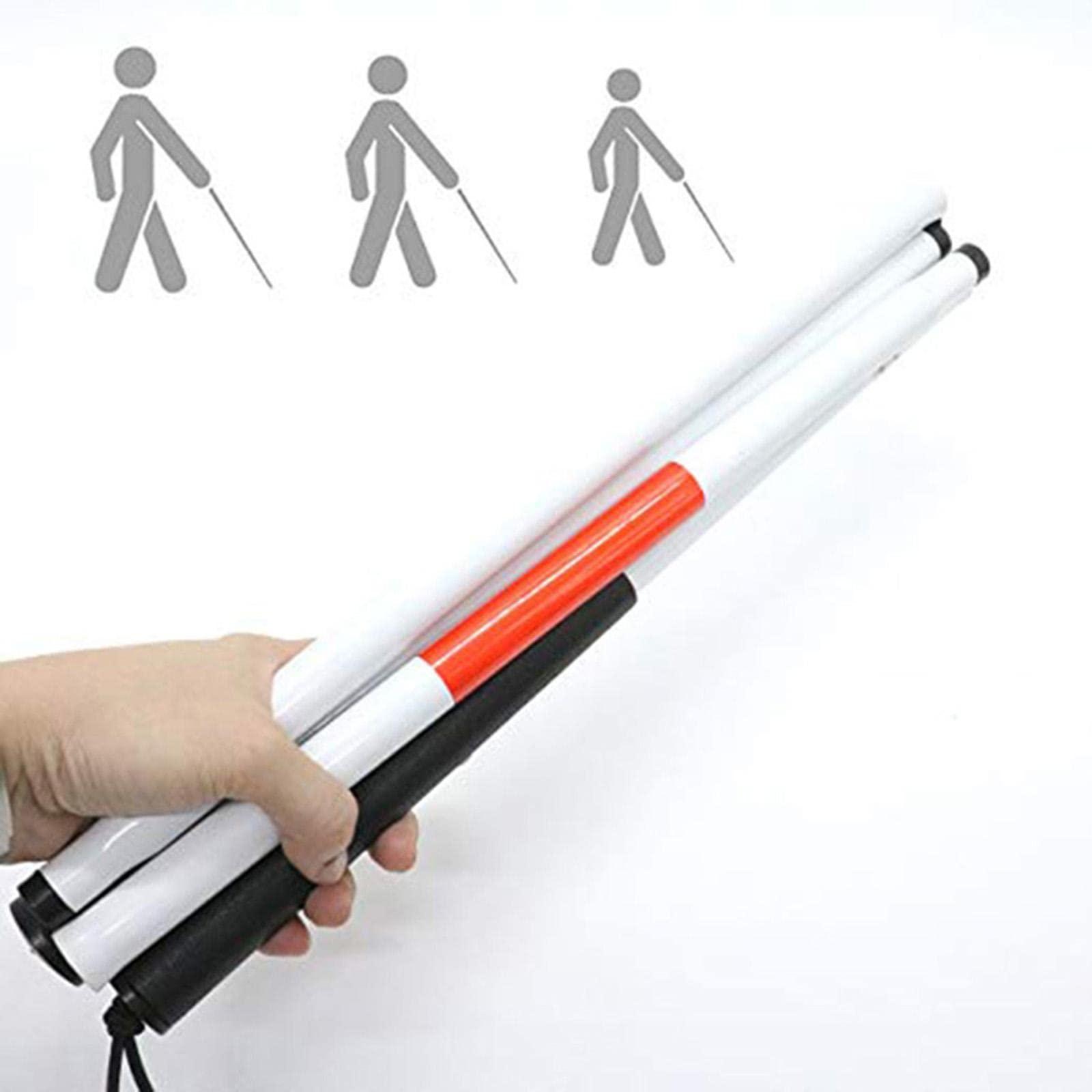 NavaFresh Basics GAH 48.8 inch Long Aluminum Folding Blind Cane Walking Sticks for Blind People