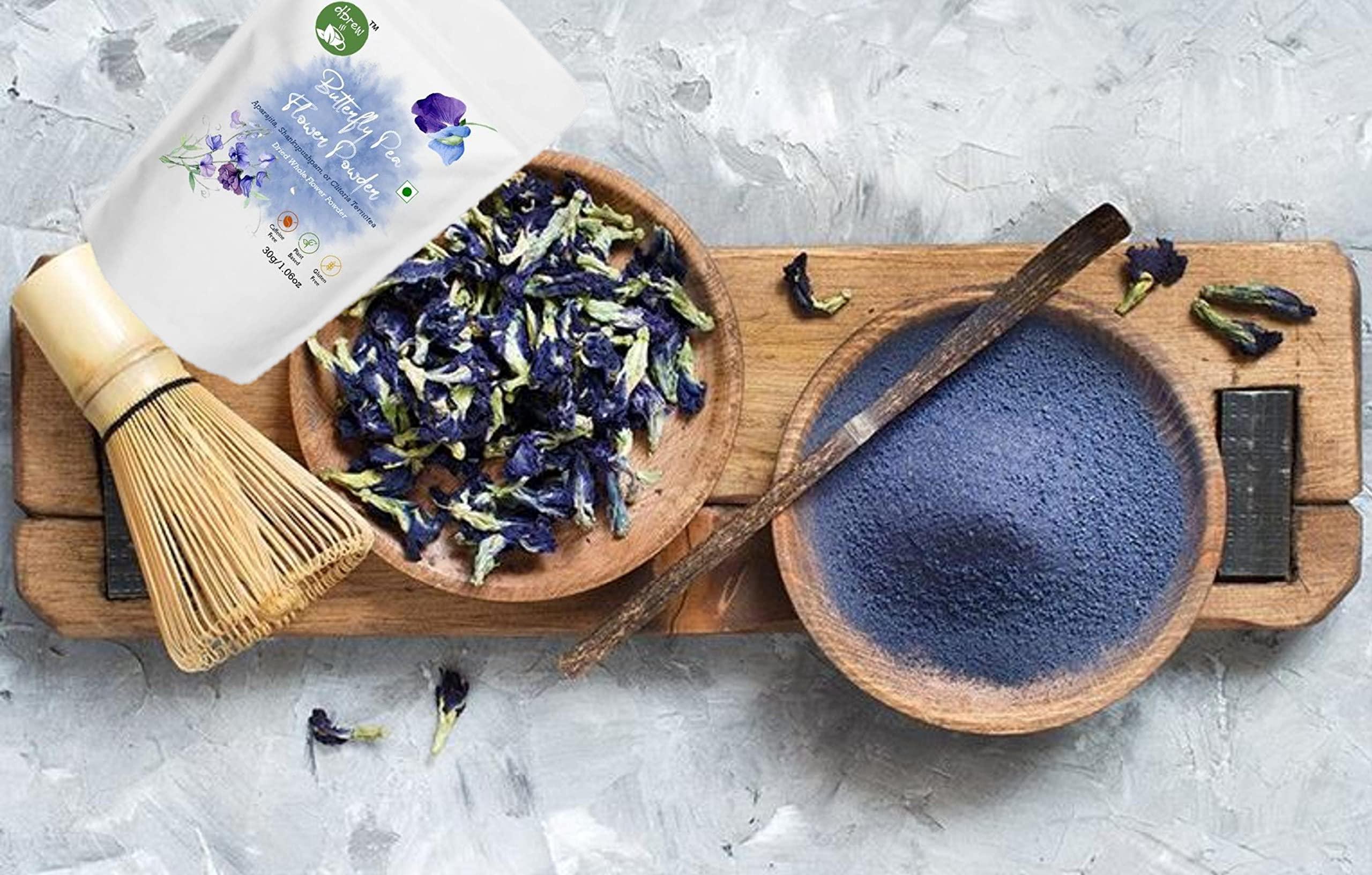 dbrew dbrew Blue Matcha 50g | Butterfly Pea Powder | 50G | 100 Cups | Superfood | Blue Latte | Caffeine Free, 50 Gm